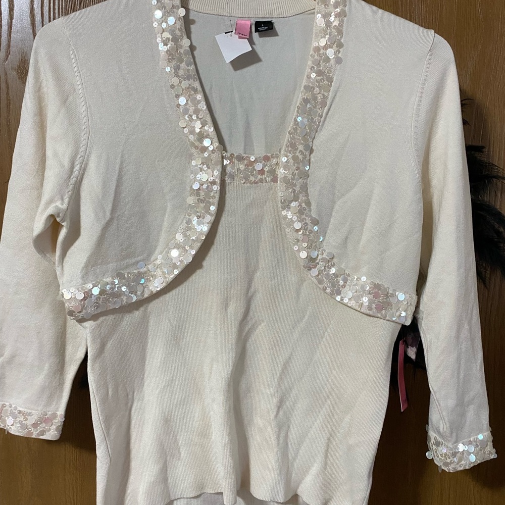Cream Silk Blend Top
